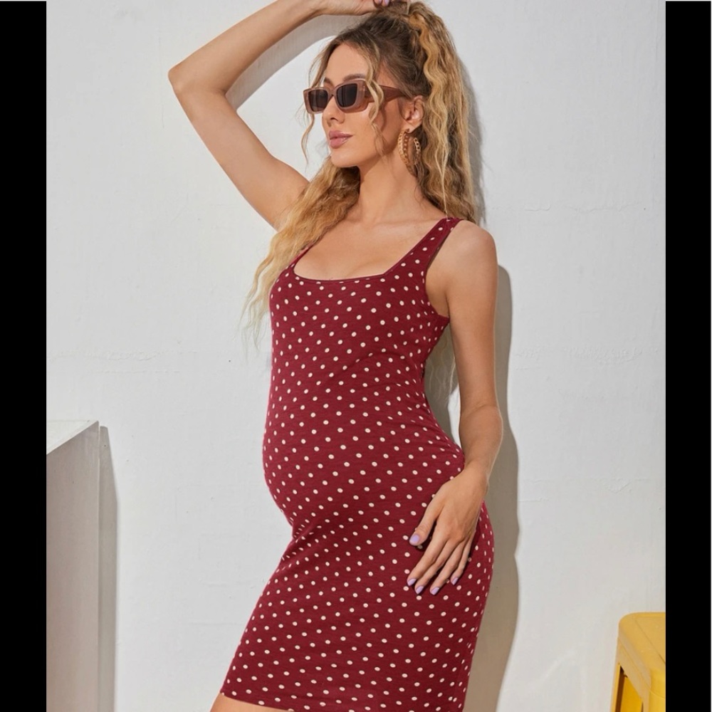 SHIEN Maternity Polka dot  Bodycon Dress